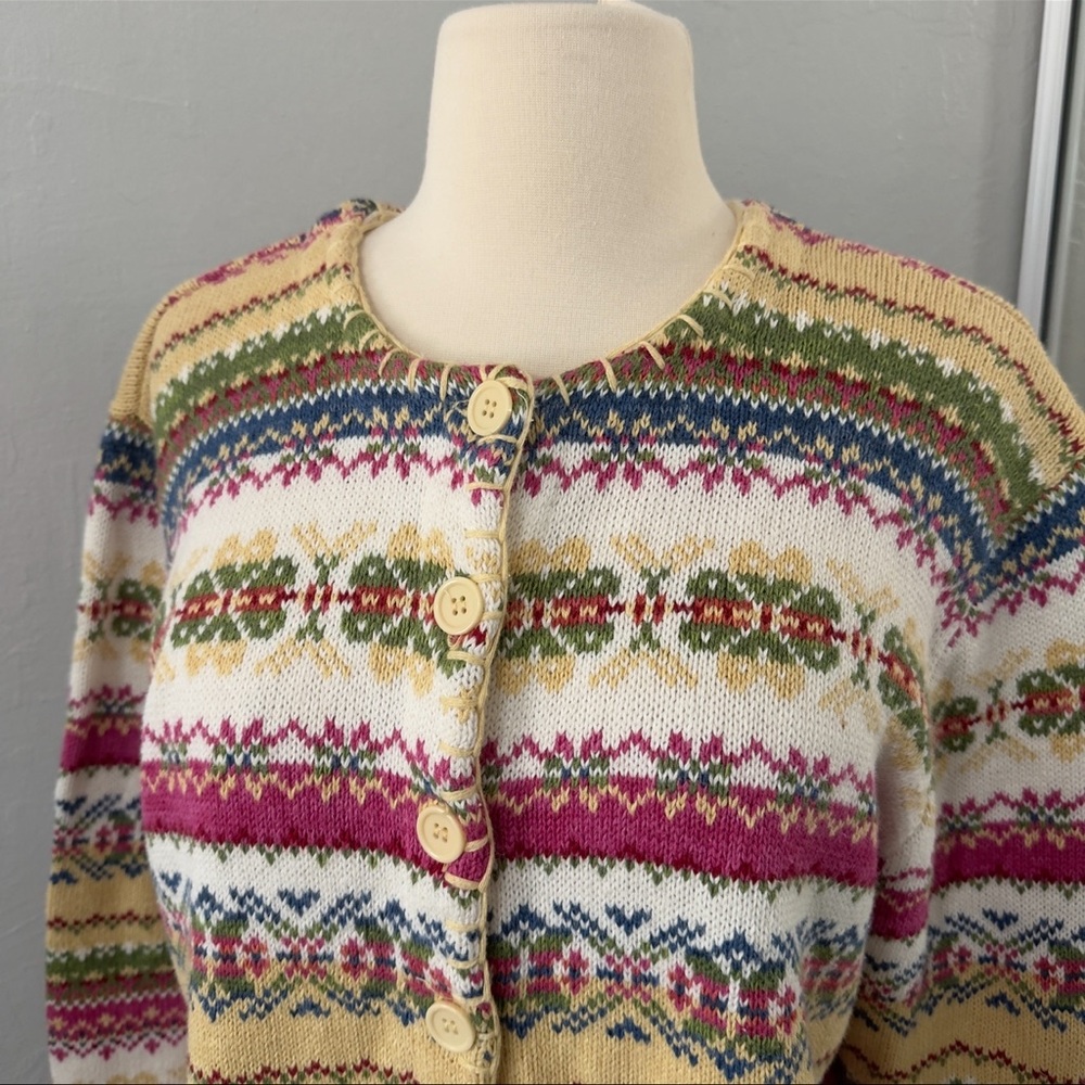 Adorable Vintage Button Down Sweater - Picture 2 of 9